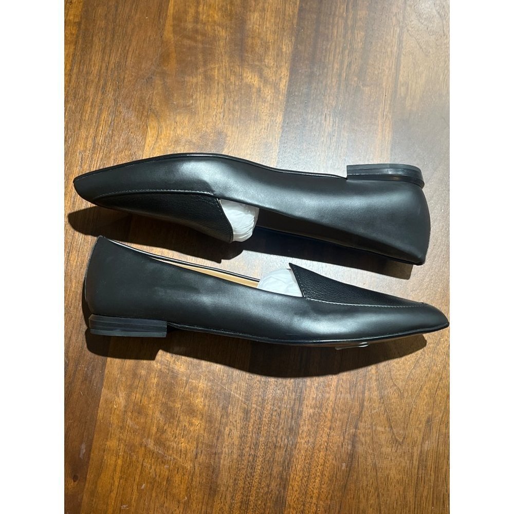 Everlane The Modern Point in Black Leather New Womens Flats Oxfords - Picture 10 of 16
